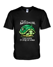 I'M NOT ANTISOCIAL I JUST PREFER TO STAY AT HOME V-Neck T-Shirt thumbnail