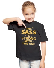 The sass is strong with this one Youth T-Shirt lifestyle-youth-tshirt-front-2