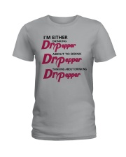 THINKING ABOUT DRINKING Ladies T-Shirt thumbnail