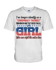 THE GIRL WHO WAS RIGHT THE ENTIRE TIME V-Neck T-Shirt tile