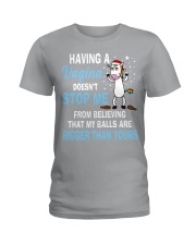 HAVING A VAGINA Ladies T-Shirt tile