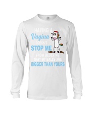 HAVING A VAGINA Long Sleeve Tee tile