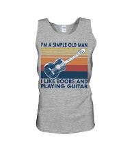 I'M A SIMPLE OLD MAN I LIKE PLAYING GUITAR Unisex Tank tile