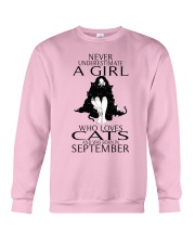 September Girl loves Cats Crewneck Sweatshirt tile