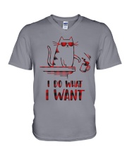 I DO WHAT I WANT V-Neck T-Shirt tile
