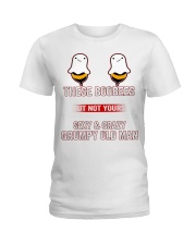 THESE BOOBEES BELONGS TO A SEXY AND CRAZY HUSBAND Ladies T-Shirt tile