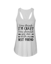 BEST FRIEND Ladies Flowy Tank tile