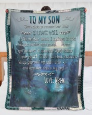 My Son No Matter What I Believe In You Large Sherpa Fleece Blanket - 60" x 80" aos-sherpa-fleece-blanket-60x80-lifestyle-front-23