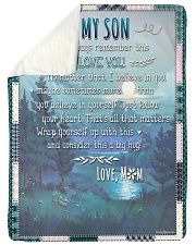 My Son No Matter What I Believe In You Large Sherpa Fleece Blanket - 60" x 80" front