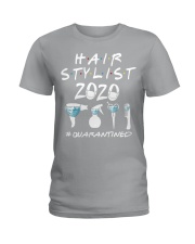 Hairstylist quarantine 2020 Ladies T-Shirt tile