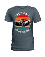 Desert racing vintage Ladies T-Shirt tile