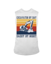 Excavator by day-Daddy by night Sleeveless Tee tile