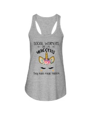 Social Workers are like Unicorns Ladies Flowy Tank tile