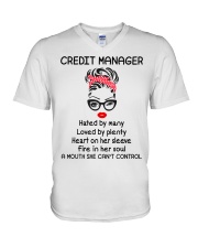 Credit Manager V-Neck T-Shirt tile