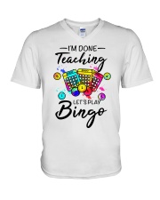Teaching Bingo V-Neck T-Shirt tile