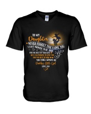 To My Daughter V-Neck T-Shirt tile