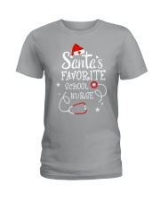 Santa's favorite School Nurse Ladies T-Shirt tile