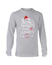 Santa's favorite School Nurse Long Sleeve Tee tile