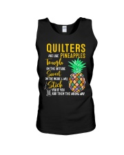 Quilters are like pineapples Unisex Tank tile