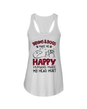Drums and Dogs make me happy Ladies Flowy Tank tile