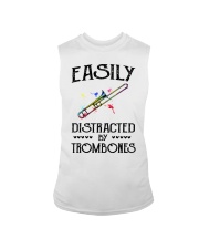 Easily distracted by Trombone Sleeveless Tee tile