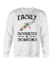 Easily distracted by Trombone Crewneck Sweatshirt tile