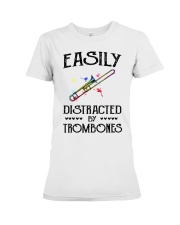 Easily distracted by Trombone Premium Fit Ladies Tee tile