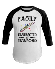 Easily distracted by Trombone Baseball Tee tile