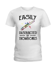 Easily distracted by Trombone Ladies T-Shirt tile