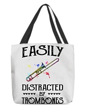 Easily distracted by Trombone All-Over Tote tile