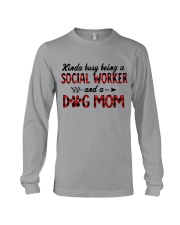 Social Worker and Dog mom Long Sleeve Tee tile