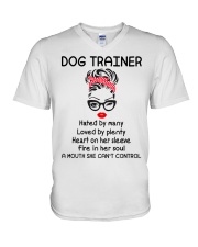 Dog Trainer V-Neck T-Shirt tile