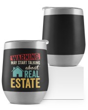 Warning may start talking about real estate Wine Tumbler tile