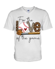 Baseball-For the love of the game V-Neck T-Shirt tile