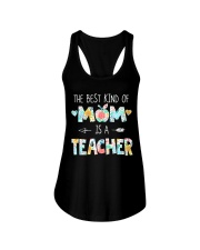 THE BEST KIND OF MOM IS A TEACHER Ladies Flowy Tank tile