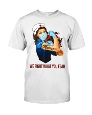 Nurses - We fight what you fear Premium Fit Mens Tee tile