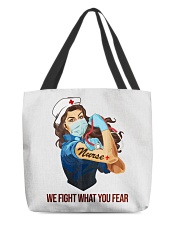 Nurses - We fight what you fear All-Over Tote tile