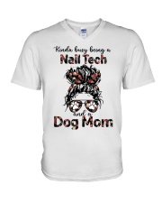 Nail Tech V-Neck T-Shirt tile