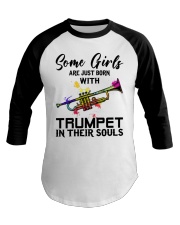 Trumpet girl Baseball Tee tile