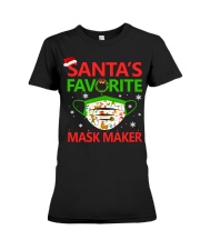 SANTA'S FAVORITE MASK MAKER Premium Fit Ladies Tee tile