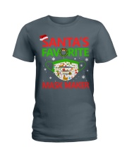 SANTA'S FAVORITE MASK MAKER Ladies T-Shirt tile