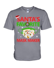 SANTA'S FAVORITE MASK MAKER V-Neck T-Shirt tile