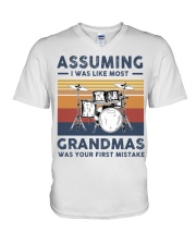 Grandmas Drum V-Neck T-Shirt tile