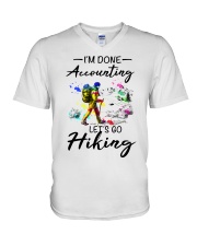 Accounting Hiking V-Neck T-Shirt tile