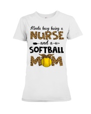 softball mom Premium Fit Ladies Tee tile