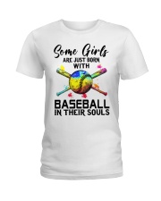 Baseball girl Ladies T-Shirt tile