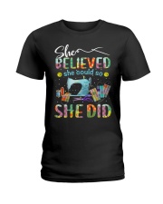 She believed she could so she did Ladies T-Shirt tile