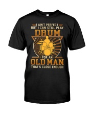 Old man play drum Premium Fit Mens Tee tile