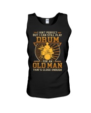 Old man play drum Unisex Tank tile