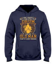 Old man play drum Hooded Sweatshirt tile